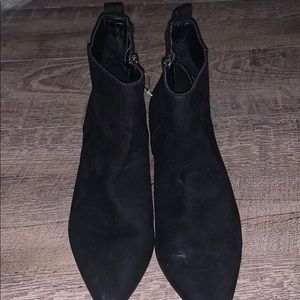 Plain black booties